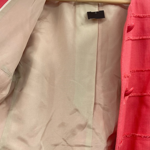 J. Crew Cropped Frayed Blazer Size 2 in Coral - Picture 10 of 10